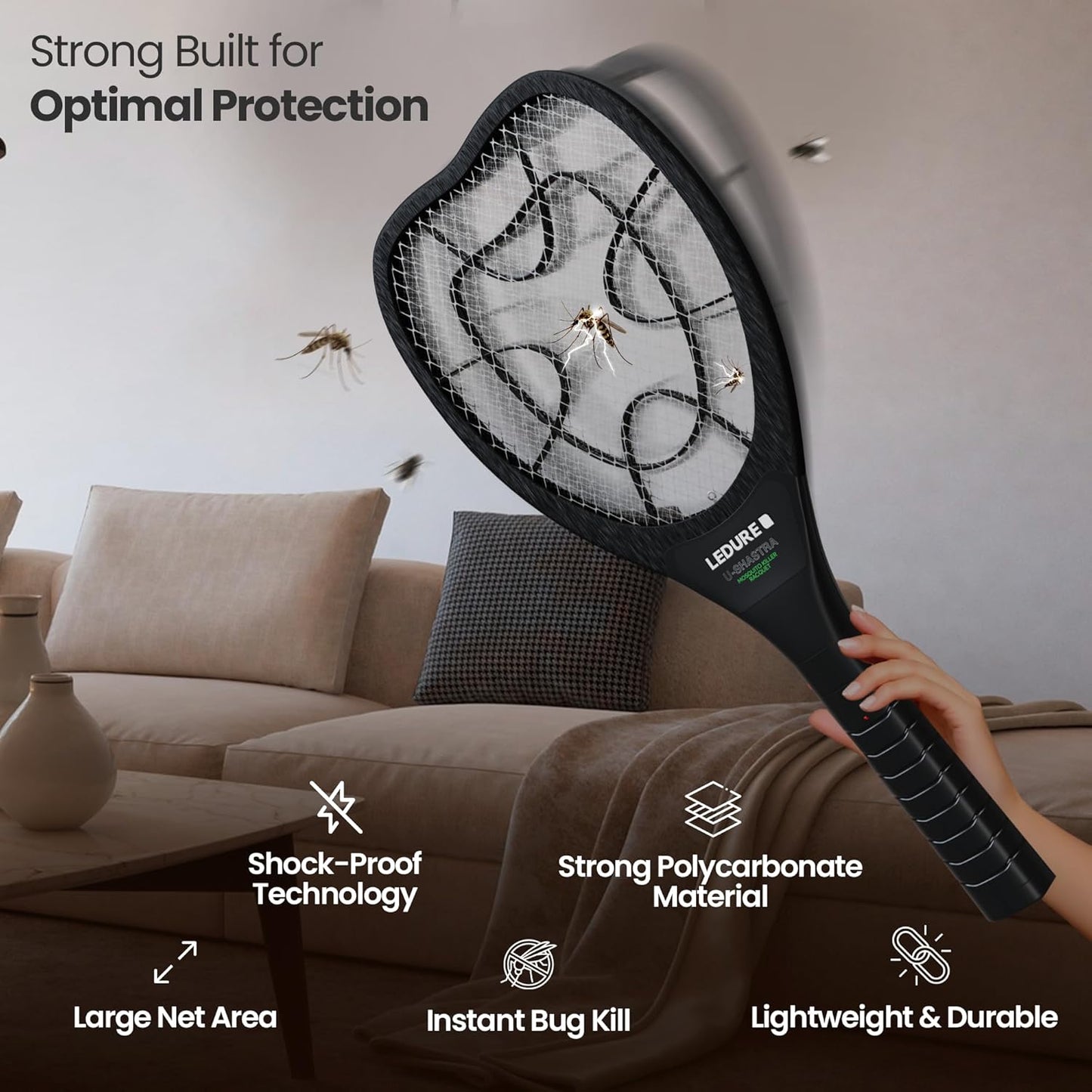 Mosquito Killer Racquet - Shock Proof