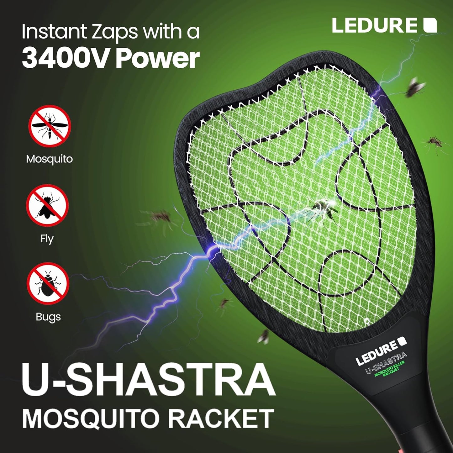 Mosquito Killer Racquet - Shock Proof