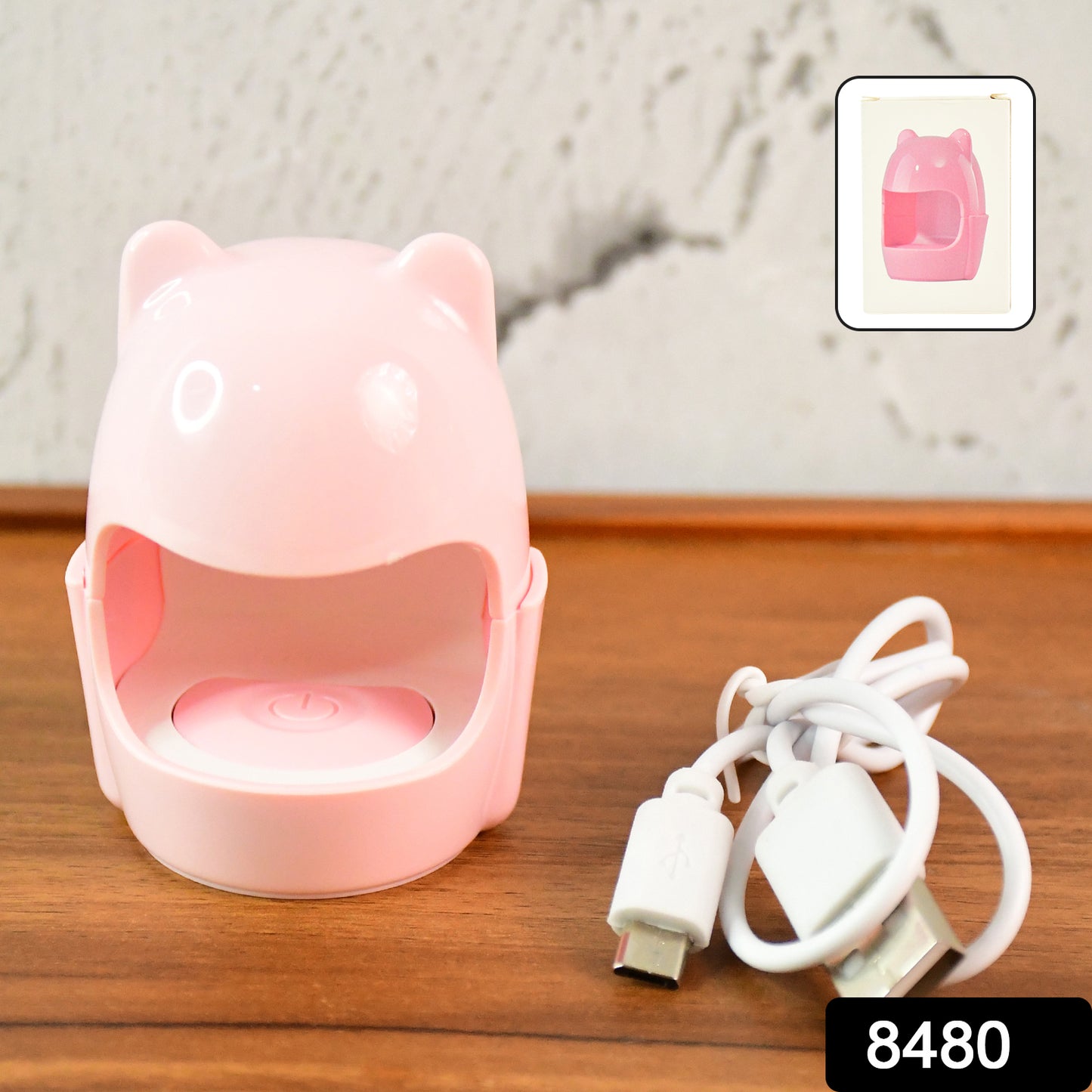 Mini Led Nail Dryer Usb Rechargeable Nail Polish Curing Lamp (1 Pc)