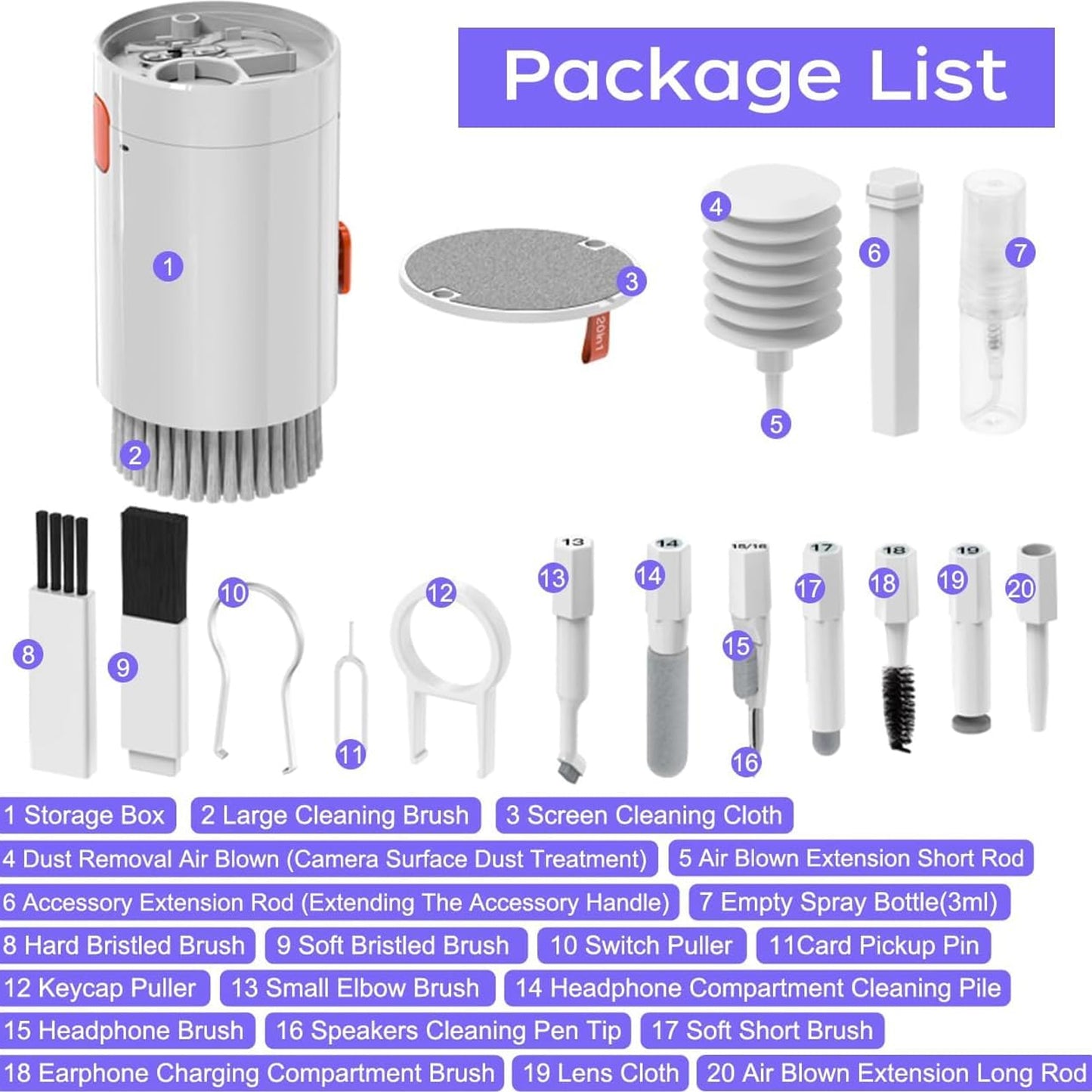 Keyboard Mobile Cleaner Kit 20-in-1
