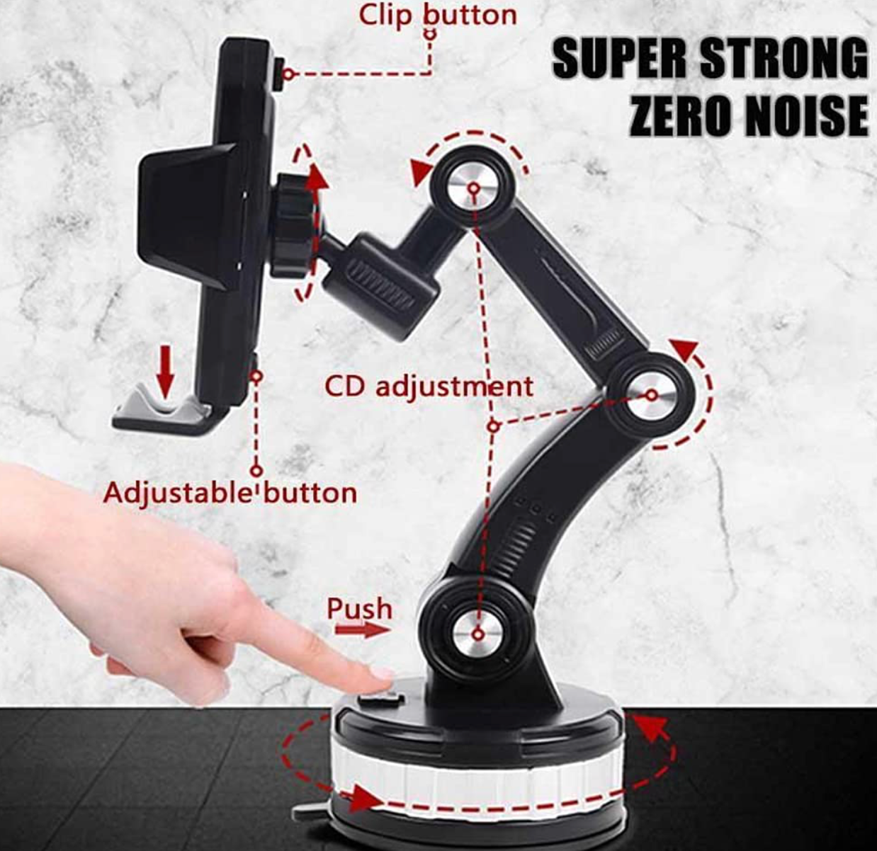 One Button Pop Up Suction Cup Phone Holder