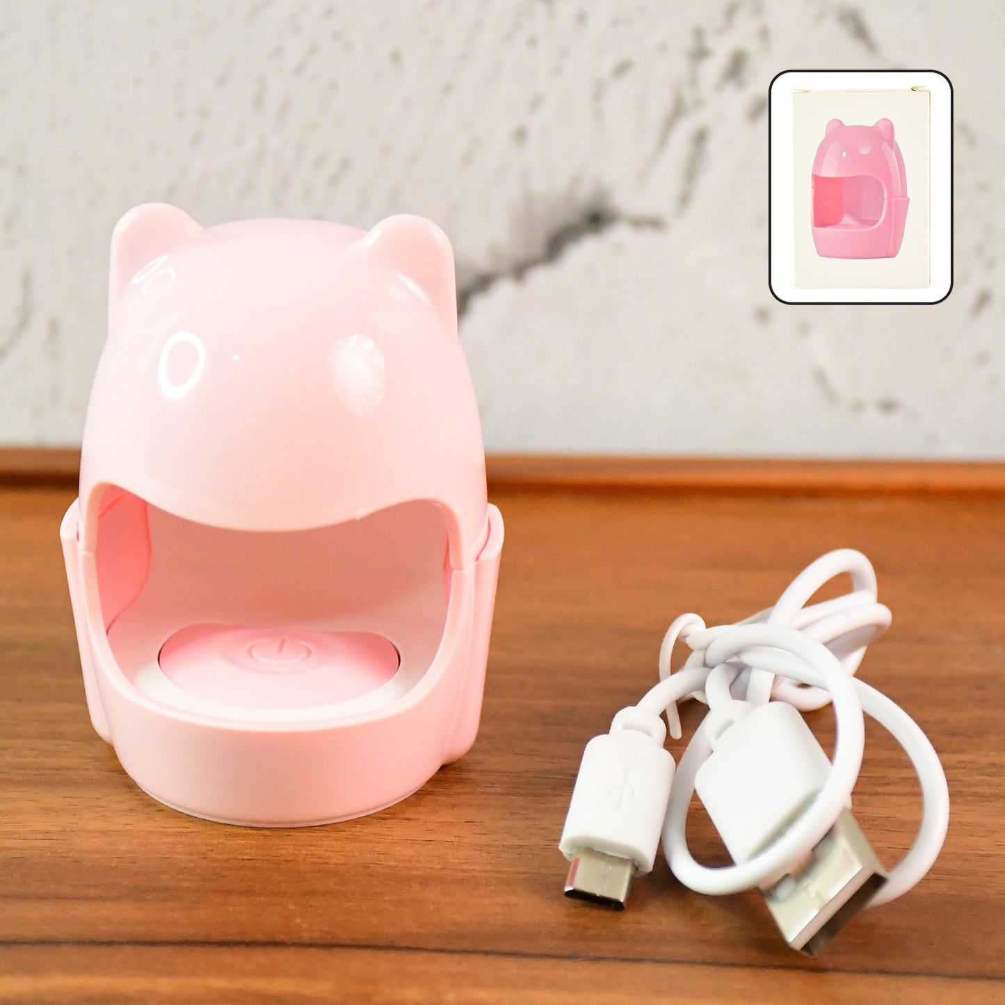 Mini Led Nail Dryer Usb Rechargeable Nail Polish Curing Lamp (1 Pc)