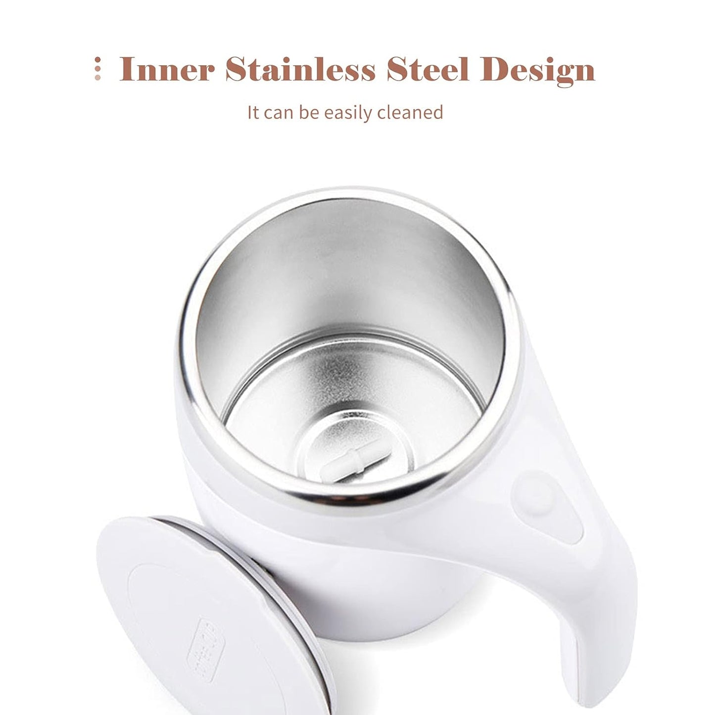 Magnetic Stirring Steel Coffee Mug ( Battery Not Included )