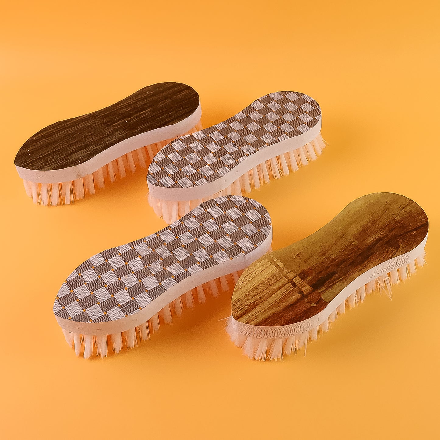 Ergonomic Curved Laundry Brush Set (4 Pc)