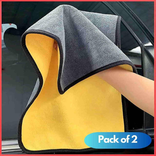 Multipurpose Automotive Double-Sided Cloth Towels Pack of 2