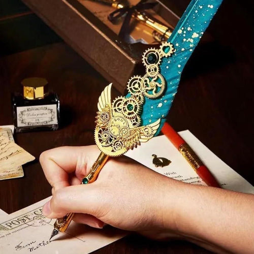 Quill Feather Pen and Ink Set