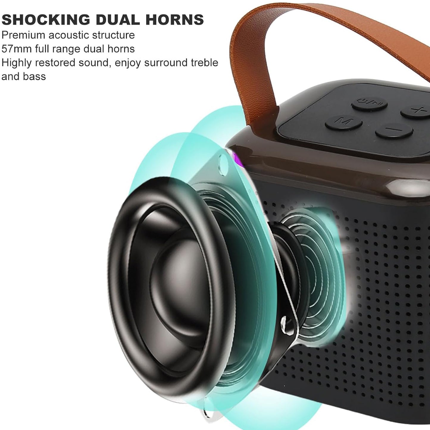 Wireless Speaker Microphone Set Support Memory Card Portable karaoke Machine