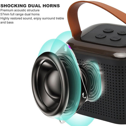 Wireless Speaker Microphone Set Support Memory Card Portable karaoke Machine