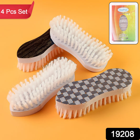 Ergonomic Curved Laundry Brush Set (4 Pc)