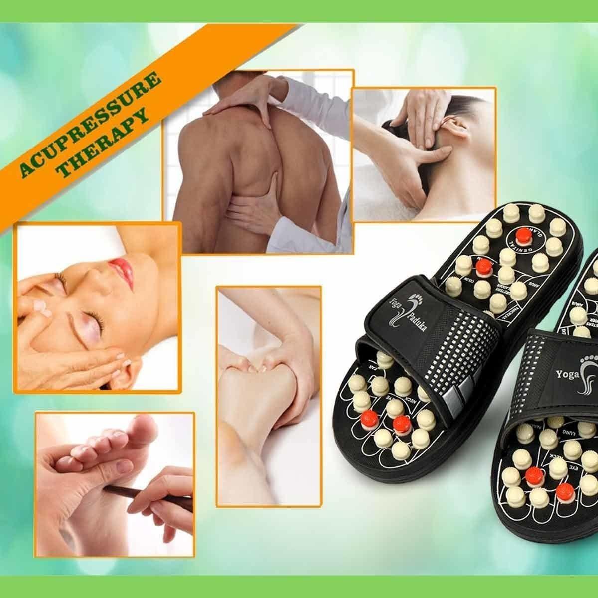 Acupressure and Magnetic Therapy Slippers Blood Circulation
