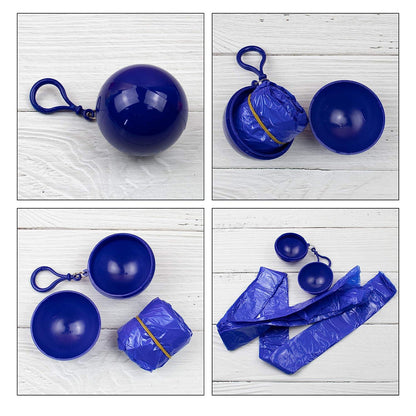 Portable Disposable Emergency Raincoats in A Ball  (Pack of 5)