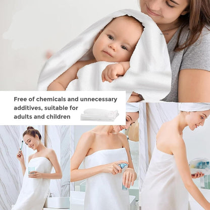 10 Pcs Pure Cotton Portable Disposable Compressed Bath Towel Tablets