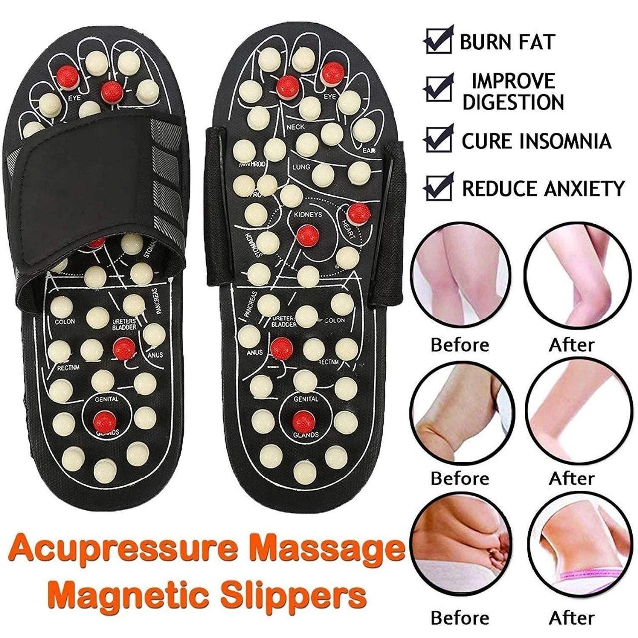 Acupressure and Magnetic Therapy Slippers Blood Circulation