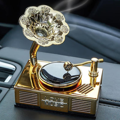 Car Vintage Phonograph Record Player Diffuser with Lasting Fragrance