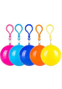 Portable Disposable Emergency Raincoats in A Ball  (Pack of 5)