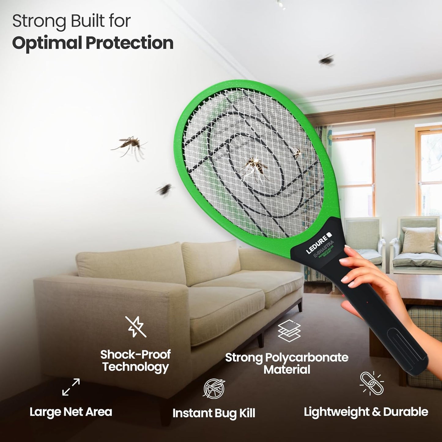 Mosquito Killer Racquet - Shock Proof