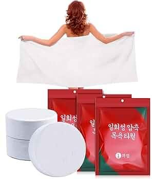 10 Pcs Pure Cotton Portable Disposable Compressed Bath Towel Tablets