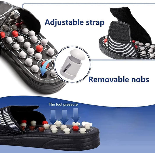 Acupressure and Magnetic Therapy Slippers Blood Circulation