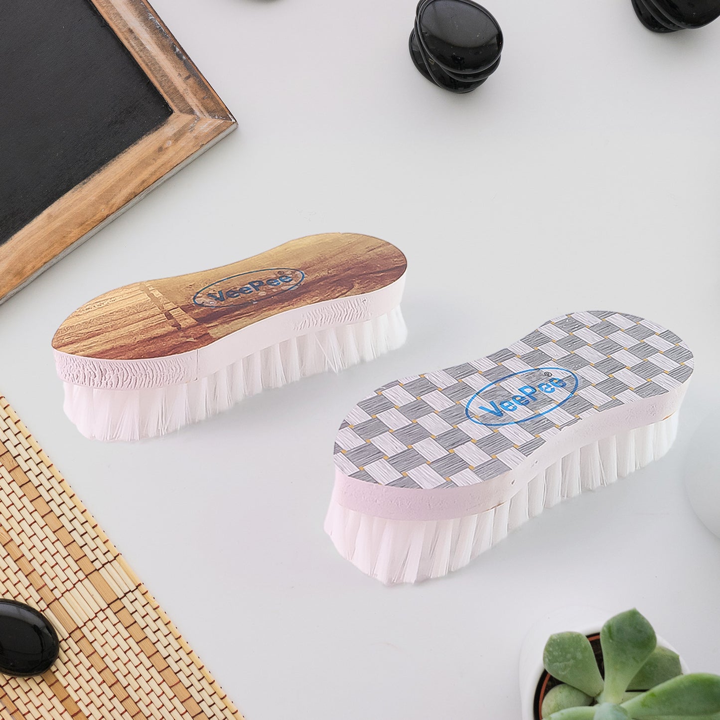 Ergonomic Curved Laundry Brush Set (4 Pc)