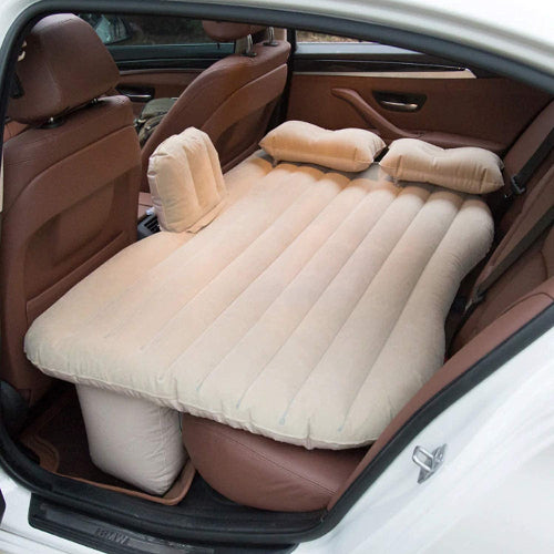 Car Inflatable Bed With 2 Pillows Air Pump (Portable) For Travel Camping Vacation