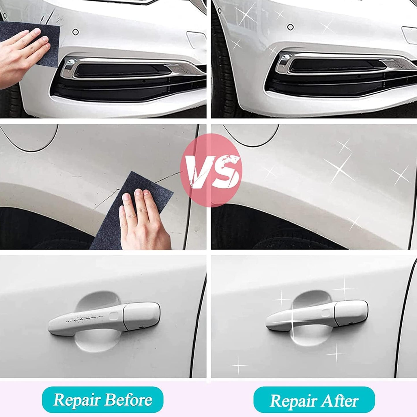 Magic Cloth Car Scratch Remover Cloth (45 Ml Repair Solution 2 Gloves 2 Nano Cloth)