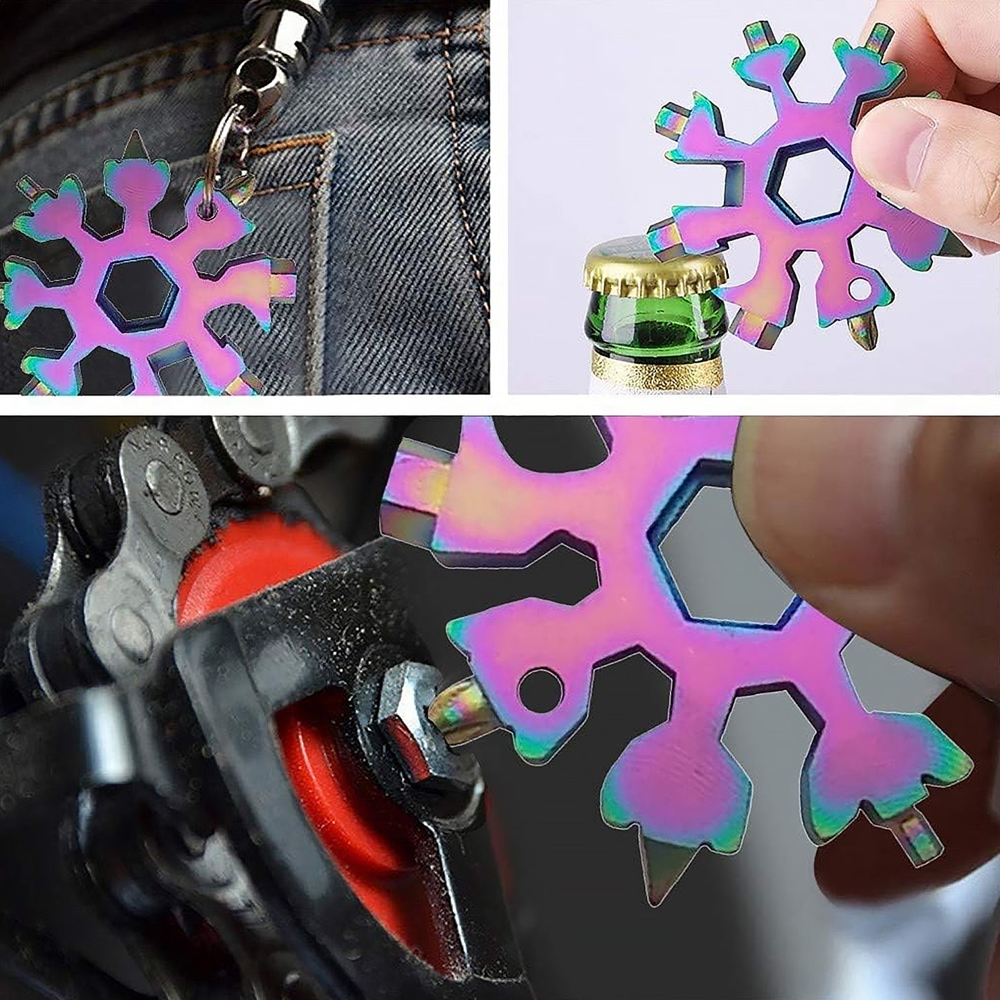 Durable  Portable 18 In 1 Snowflake Multi-tool Snowflake