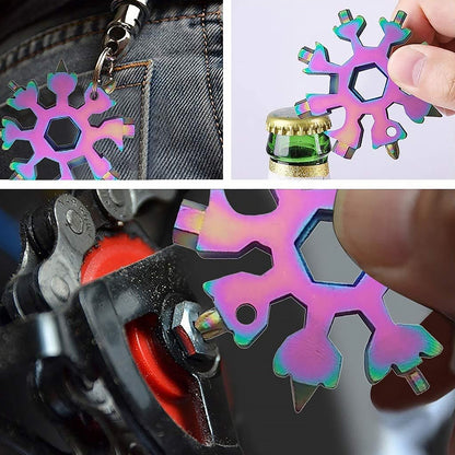 Durable  Portable 18 In 1 Snowflake Multi-tool Snowflake