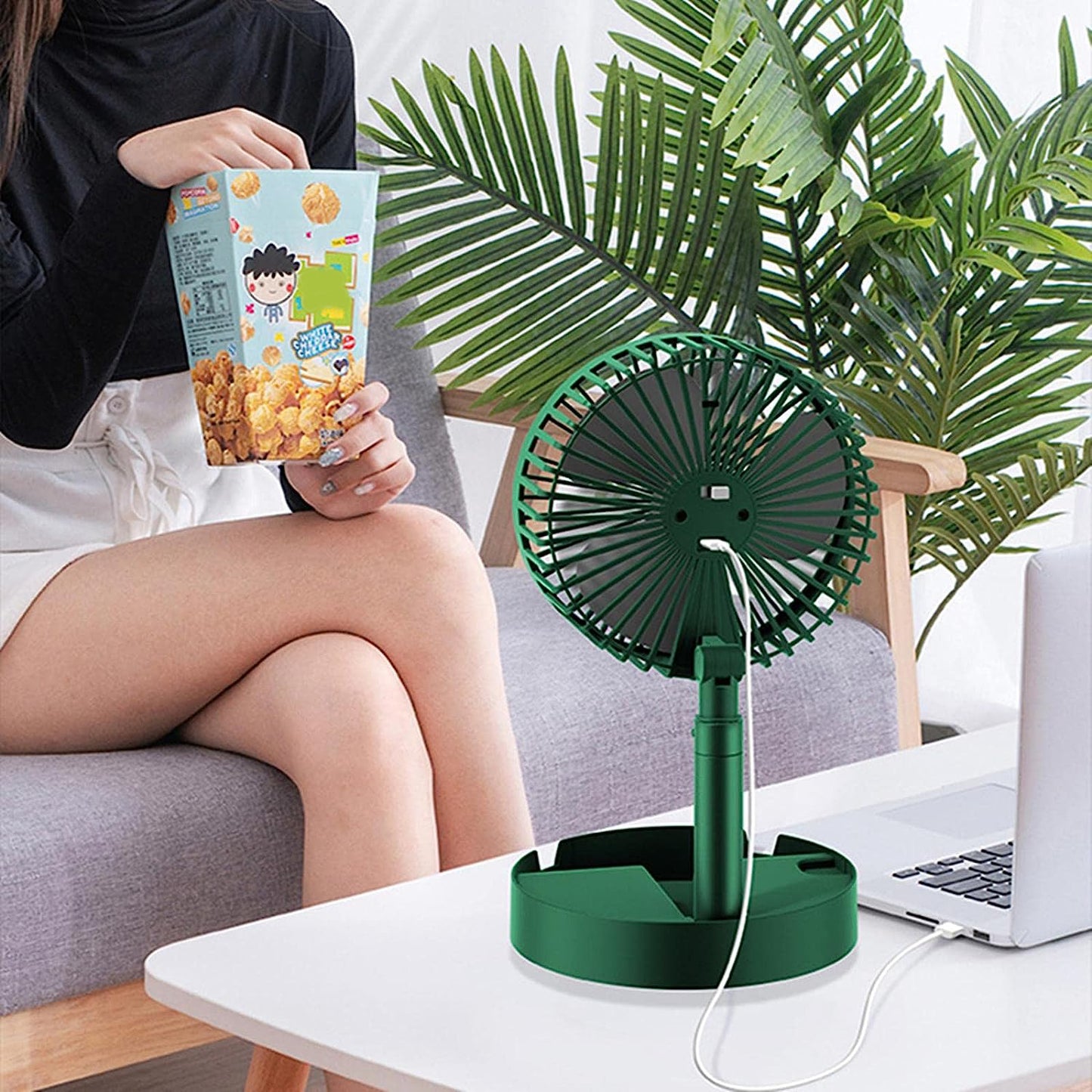 Telescopic Electric Desktop Fan