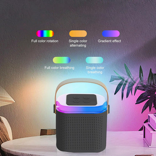 Wireless Speaker Microphone Set Support Memory Card Portable karaoke Machine