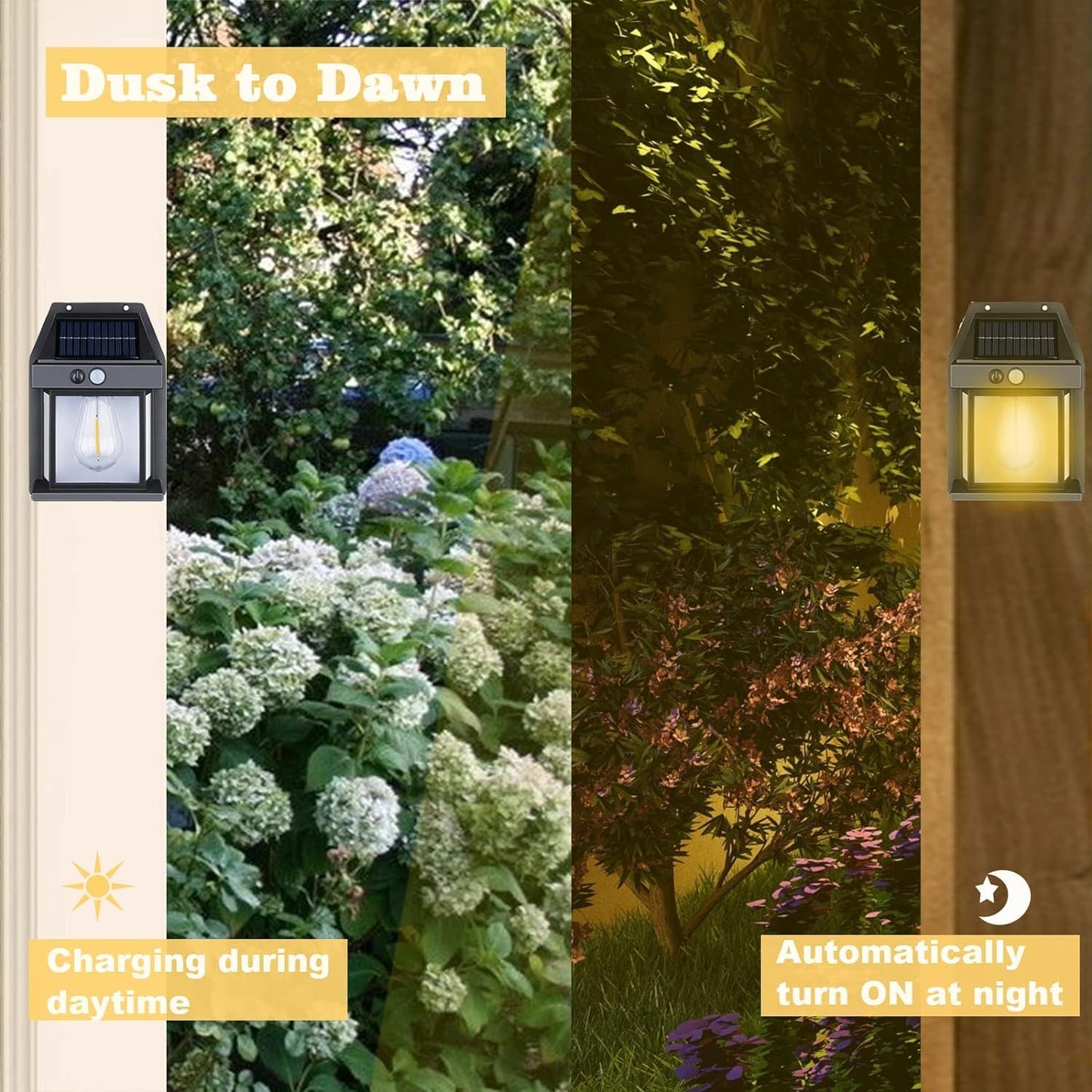 Solar Wall Lights  Lamp Outdoor Wireless (1 Pc )