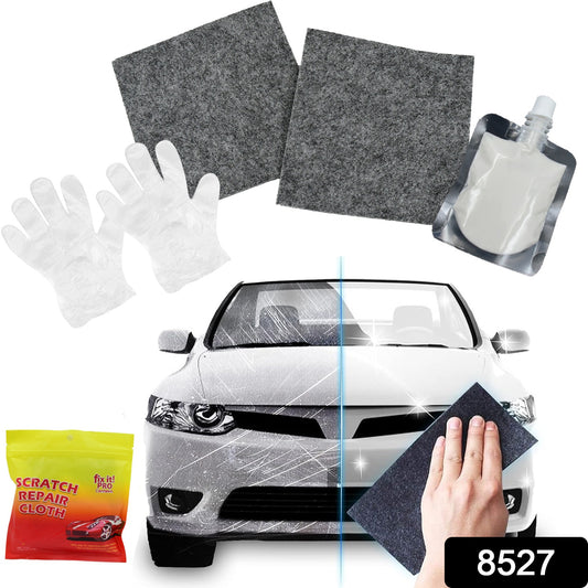 Magic Cloth Car Scratch Remover Cloth (45 Ml Repair Solution 2 Gloves 2 Nano Cloth)