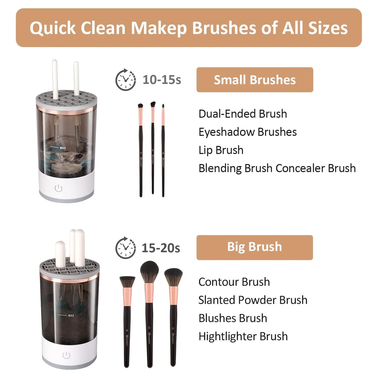 Automatic Makeup Brush Cleaner Electric (1 Pc)