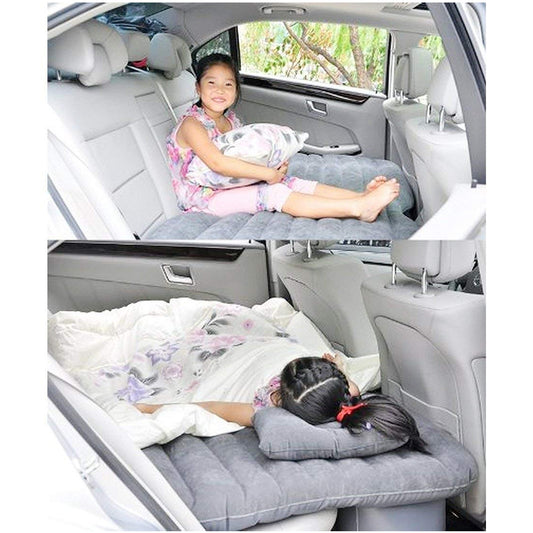 Car Inflatable Bed With 2 Pillows Air Pump (Portable) For Travel Camping Vacation