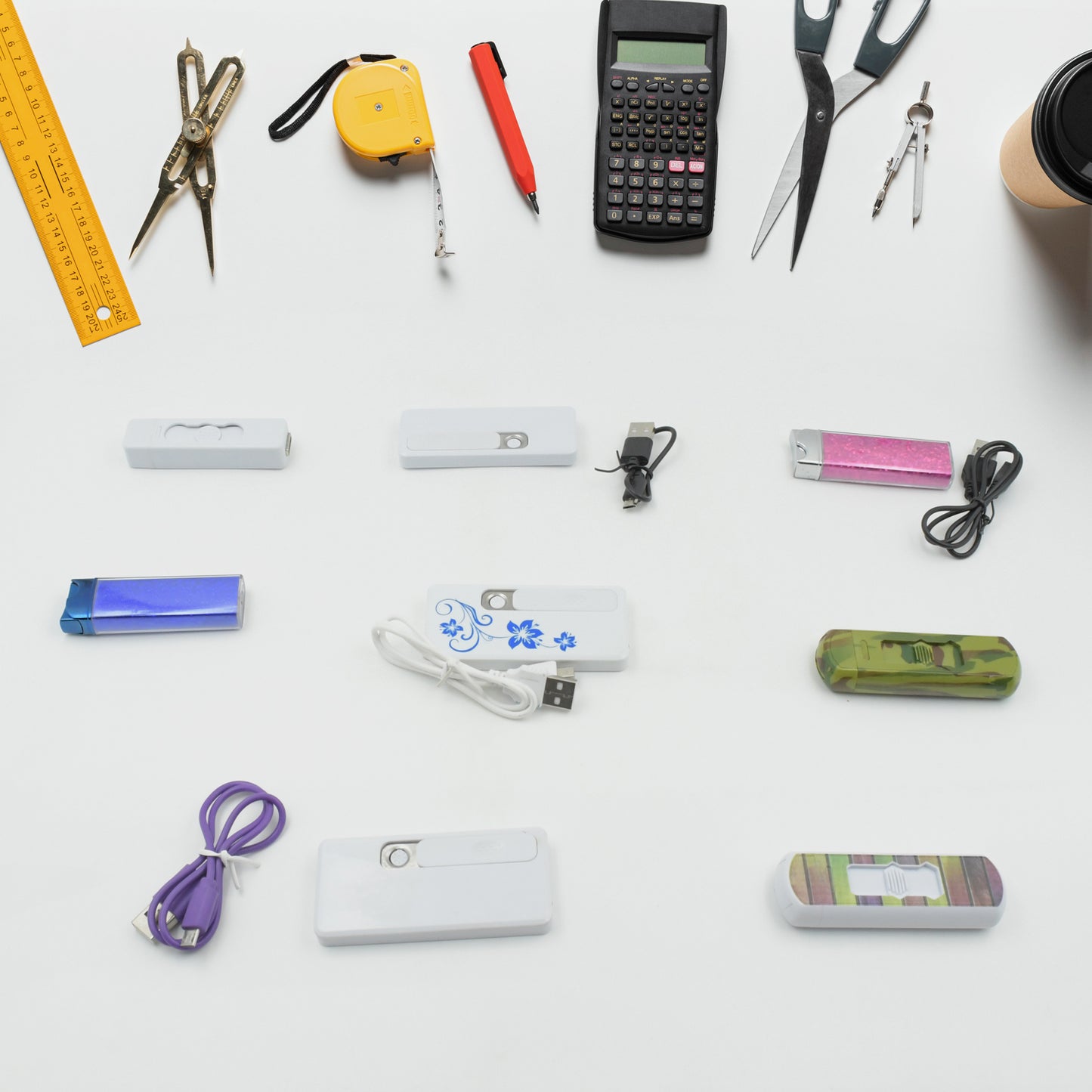8884 Stylish Electric Usb Lighter Portable Usb Rechargeable Flameless