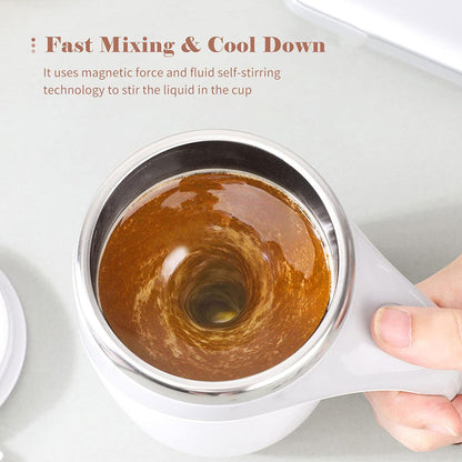 Magnetic Stirring Steel Coffee Mug  ( Battery Not Included )