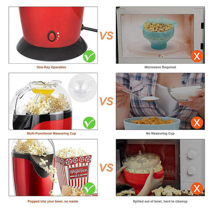 Hot Air Popcorn Popper Electric Machine Snack Maker
