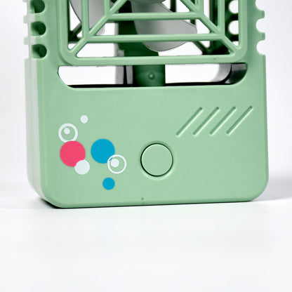 Mini Desktop Fan Rechargeable Table Fan Handheld Fan For Home Office Car (Battery Not Include)